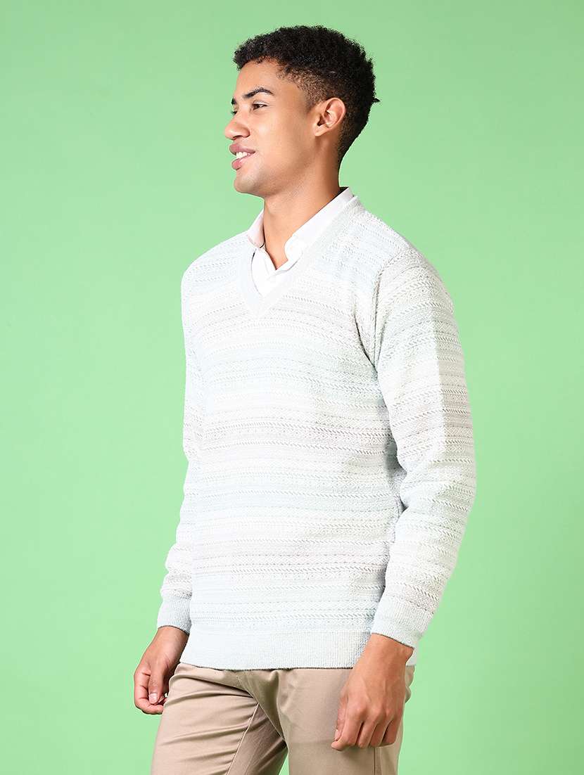 men long sleeves self design pullover - 21639978 -  Standard Image - 2