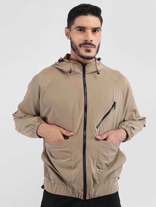 men solid long sleeve bomber jacket - 21640064 -  Standard Image - 0