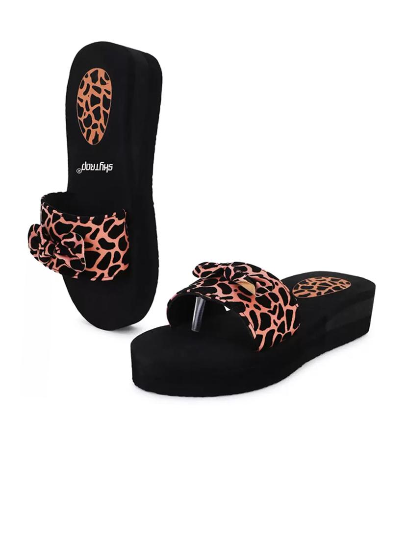 women black solid slippers - 21640572 - Standard Image - 2