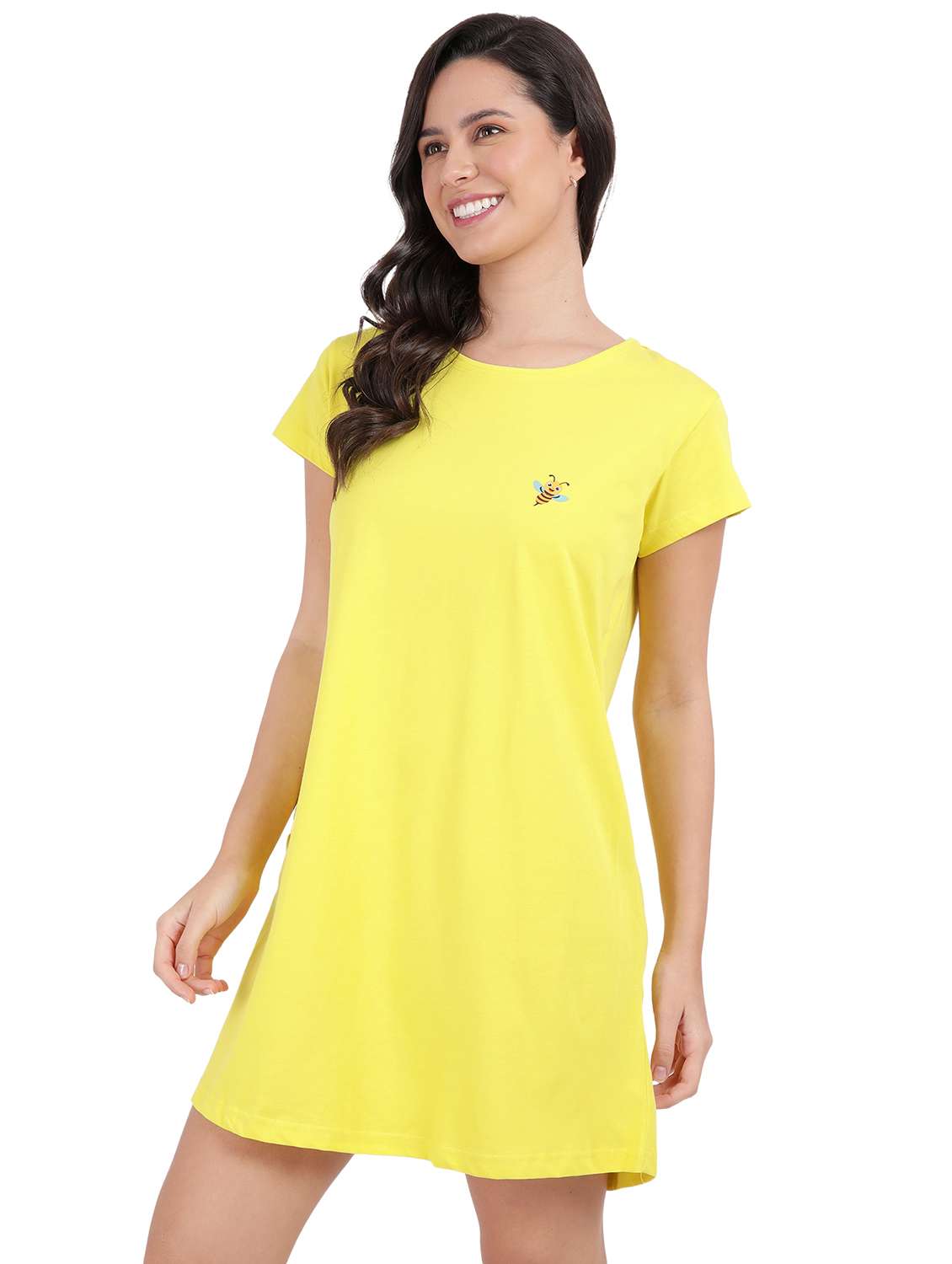 women solid short sleeve sleepshirt - 21640997 -  Standard Image - 2