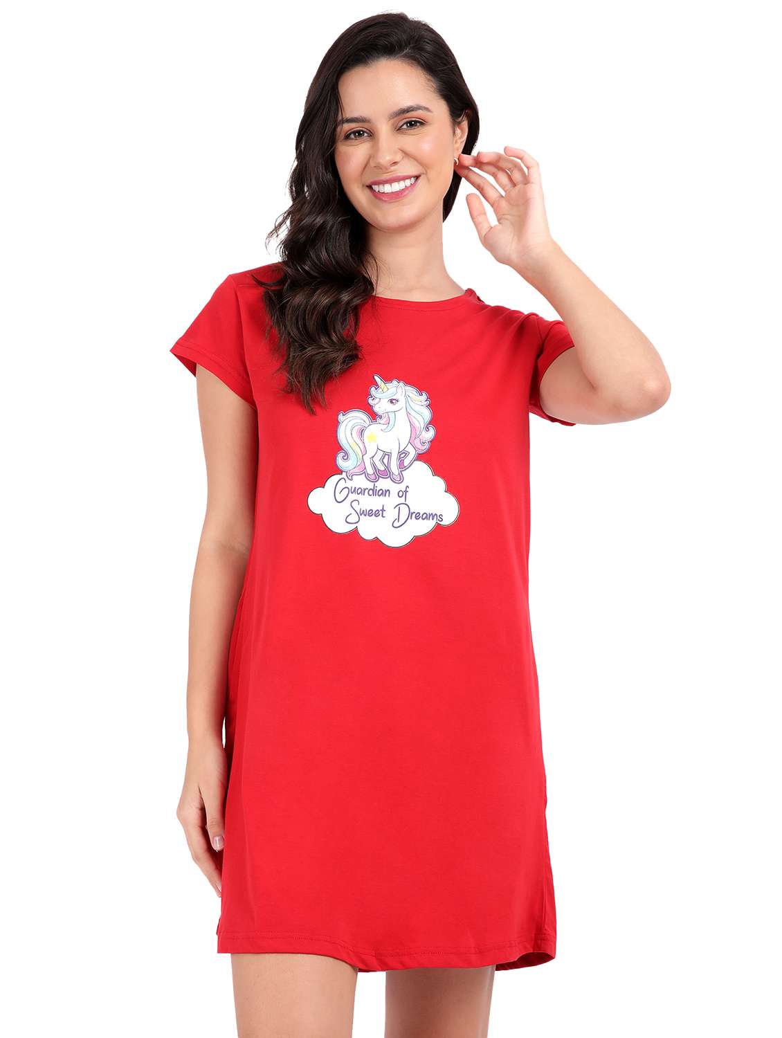 women printed cotton sleepshirts
