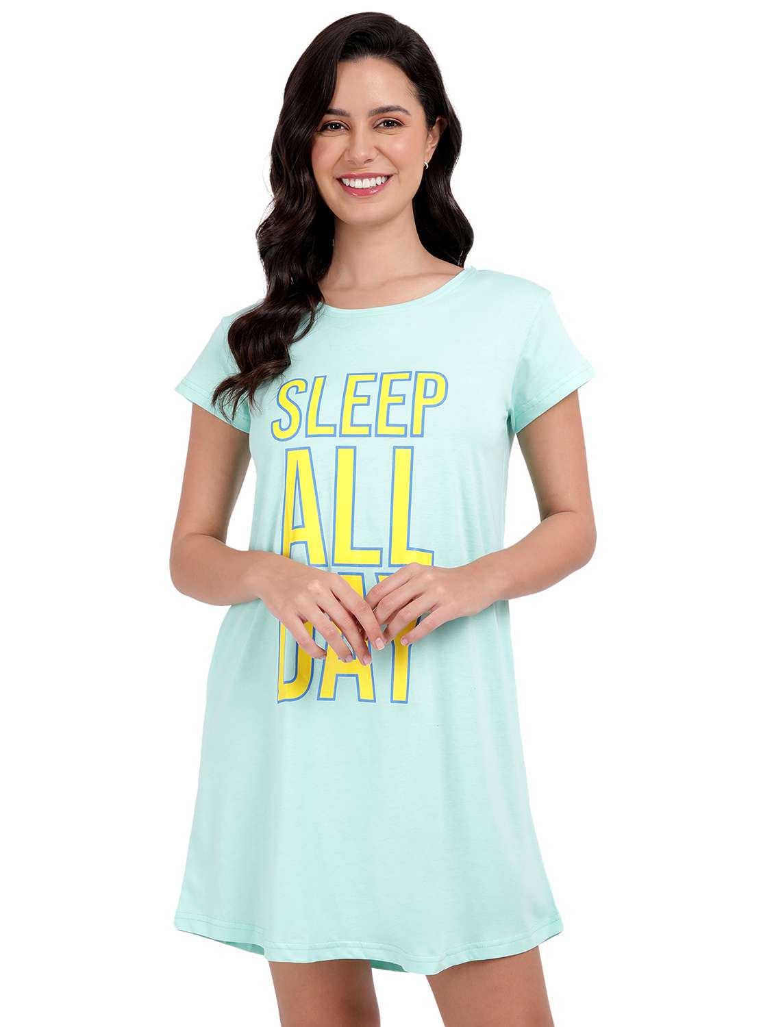 women printed cotton sleepshirts