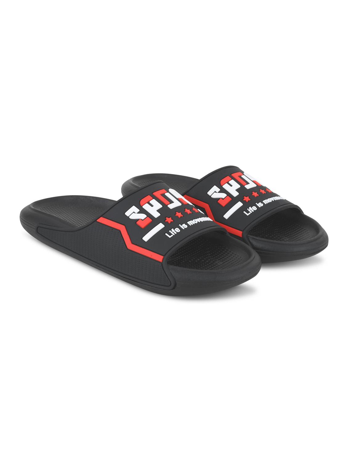 men printed slider flip flop - 21641111 - Standard Image - 2