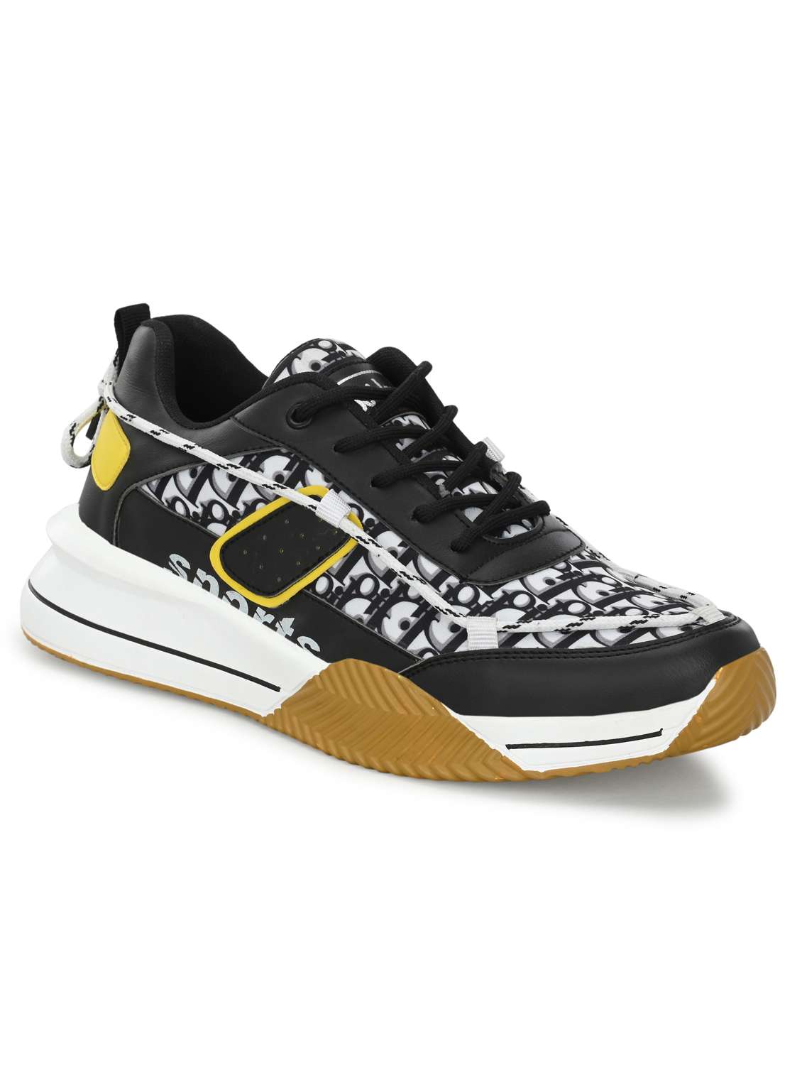 men printed lace up sneaker - 21641122 -  Standard Image - 2