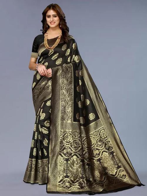 women self design banarasi saree with blouse - 21641248 - Standard Image - 0