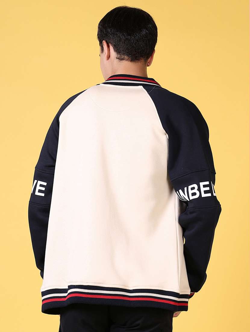 men color block long sleeve varsity jacket - 21641366 -  Standard Image - 2