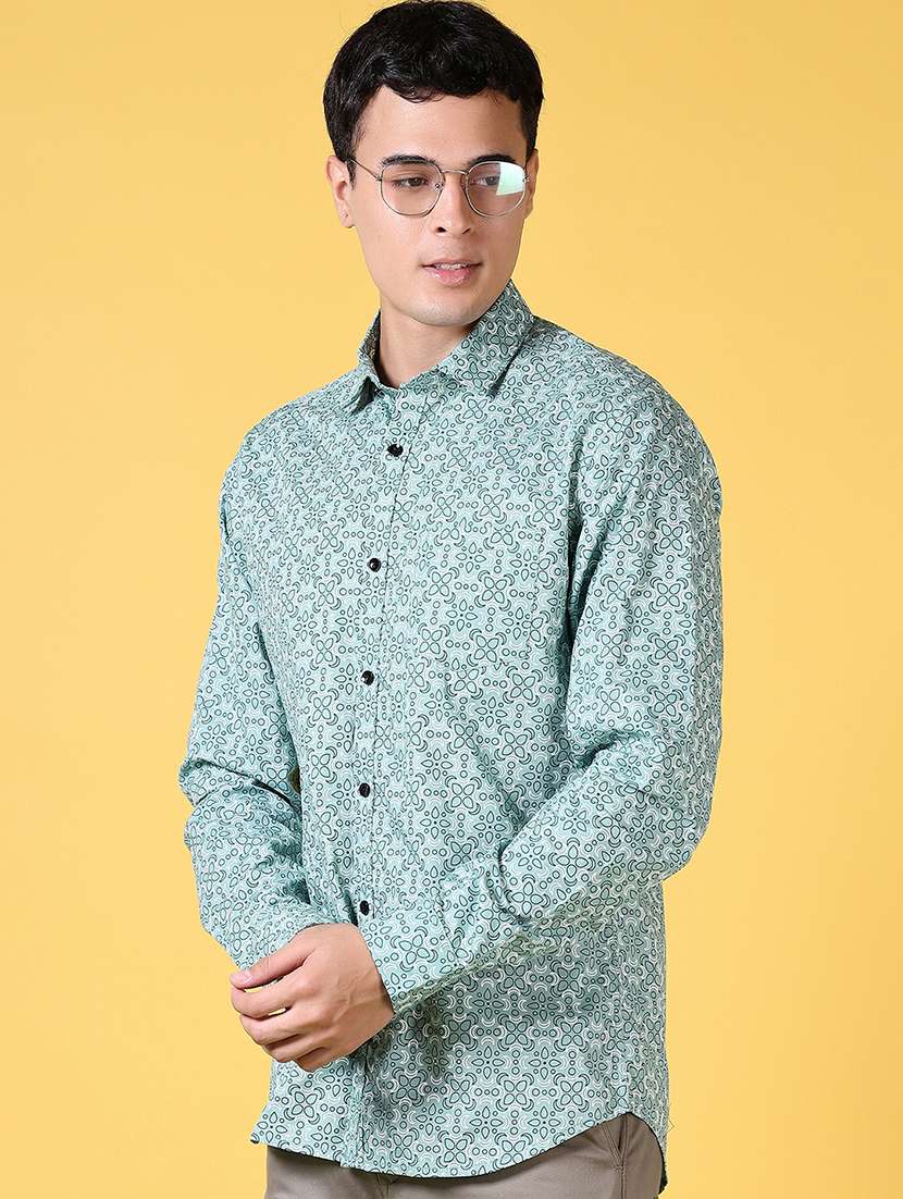 men long sleeves printed casual shirt - 21641388 -  Standard Image - 2