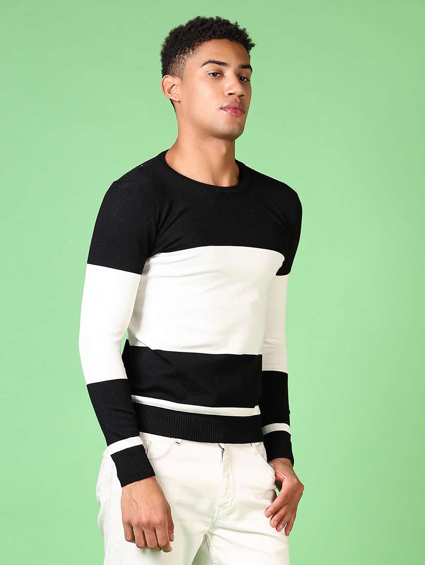 men long sleeves color block pullovers - 21641438 -  Standard Image - 2