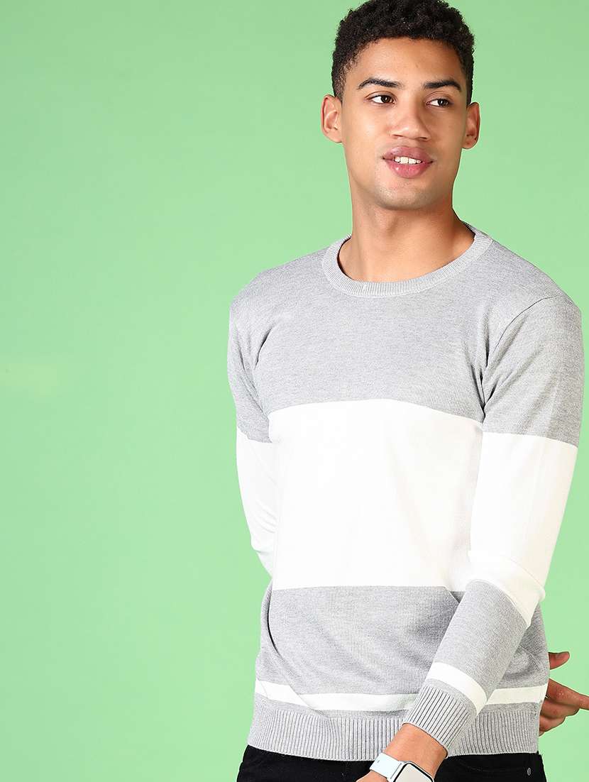 men long sleeves color block pullovers - 21641439 -  Standard Image - 2