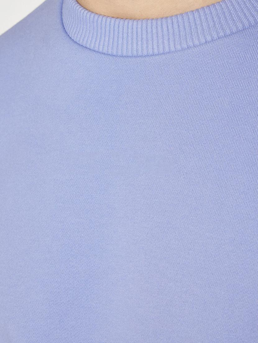 men chest print long sleeve sweatshirt - 21641523 - Standard Image - 2