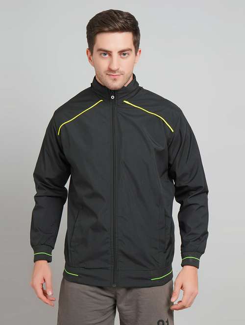 men solid long sleeve casual jacket - 21642261 - Standard Image - 0