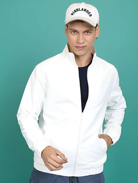 men solid long sleeve casual jacket - 21642293 - Zoom Image - 0