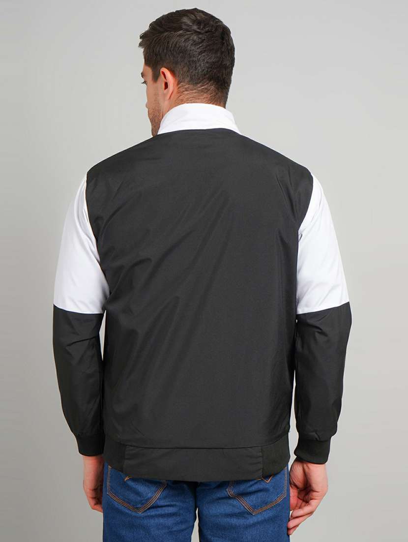 men color block long sleeve casual jacket - 21642301 -  Standard Image - 2