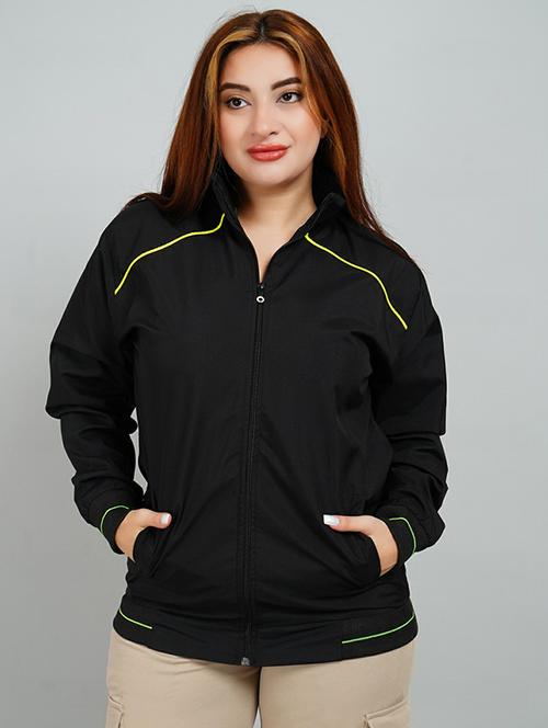 women solid long sleeve bomber jacket - 21642354 - Standard Image - 0