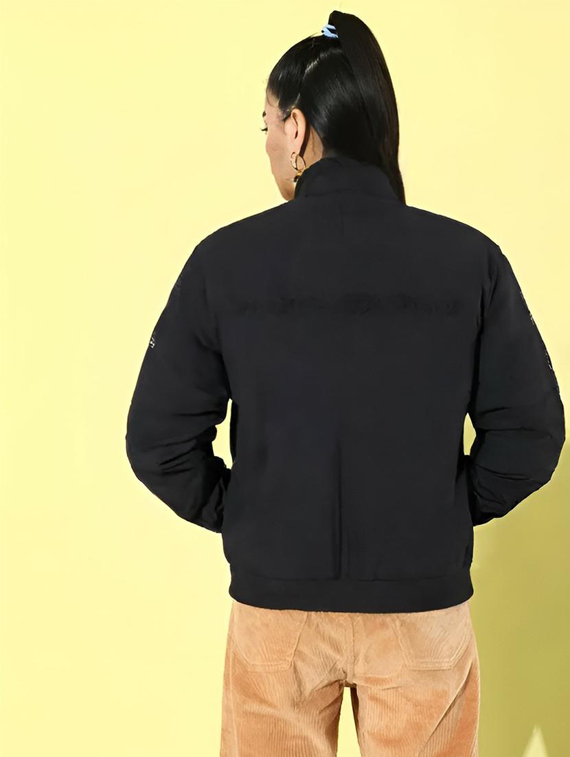 women color block long sleeve bomber jacket - 21642380 - Standard Image - 2