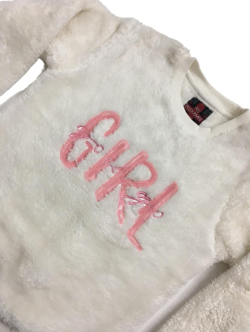 girls solid with work long sleeve sweatshirt - 21642440 - Standard Image - 2