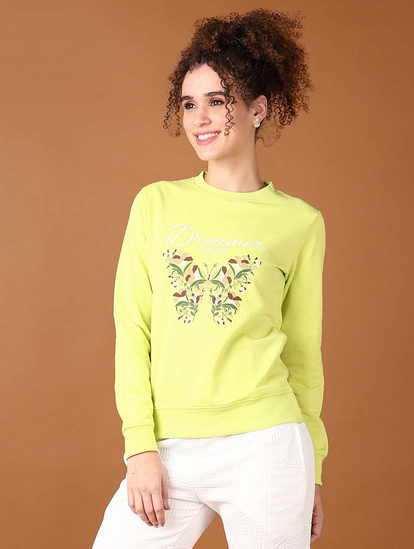 women front print long sleeve sweatshirt - 21642546 -  Standard Image - 2