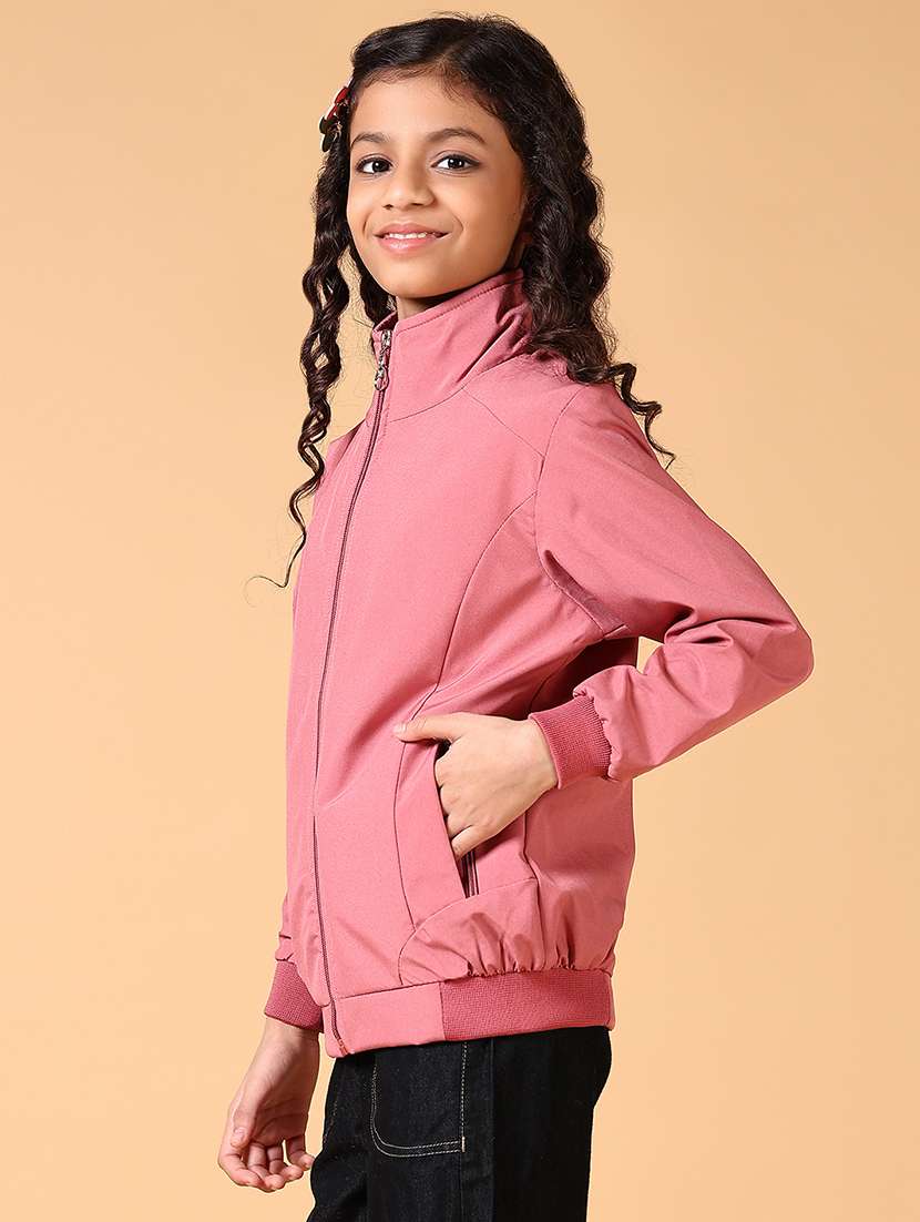 girls solid long sleeve bomber jacket - 21642567 -  Standard Image - 2