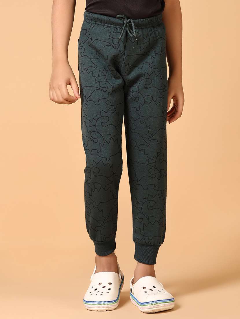 boys printed mid rise jogger