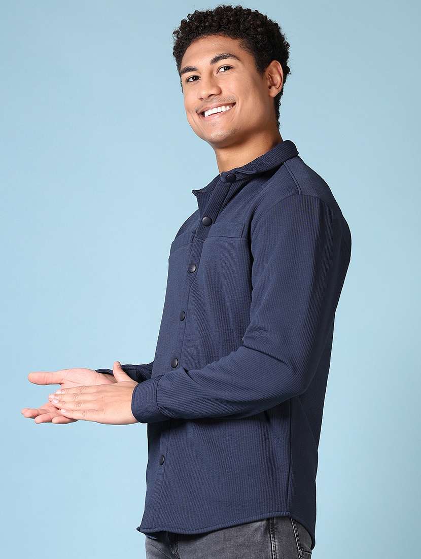 men long sleeves solid shackets - 21642604 -  Standard Image - 2