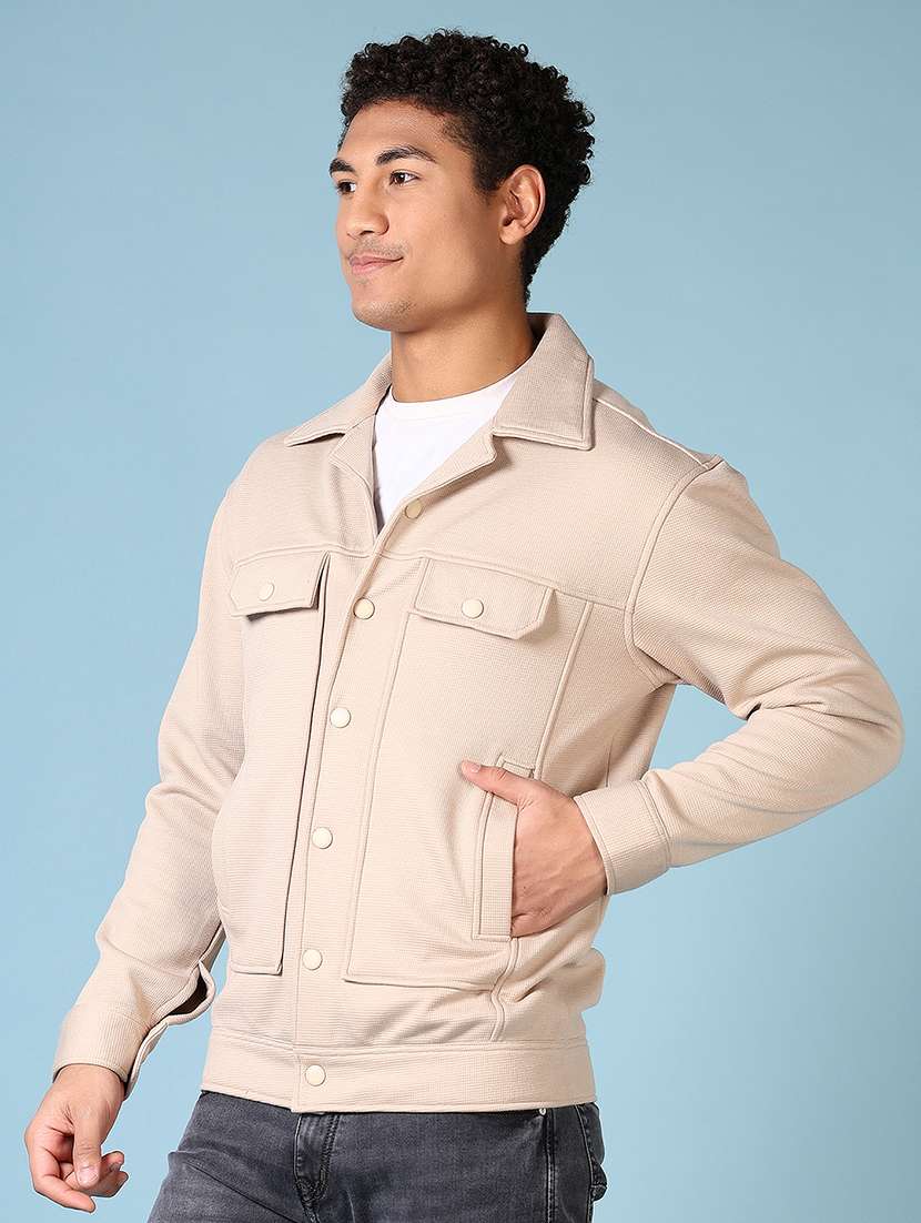 men long sleeves solid shackets - 21642608 -  Standard Image - 2