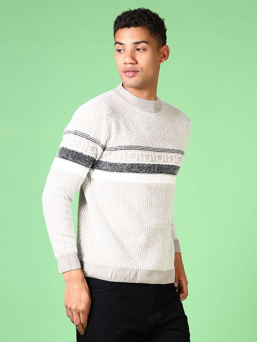 men long sleeves color block pullover - 21642664 -  Standard Image - 2