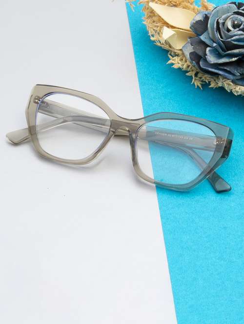 ted smith cat-eye dark grey acetate spectacles frame for womens - 21642705 -  Standard Image - 0
