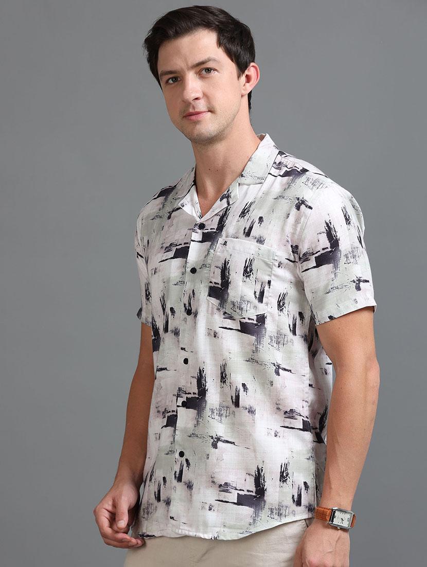 men printed short sleeve regular fit shirt - 21642809 - Standard Image - 2