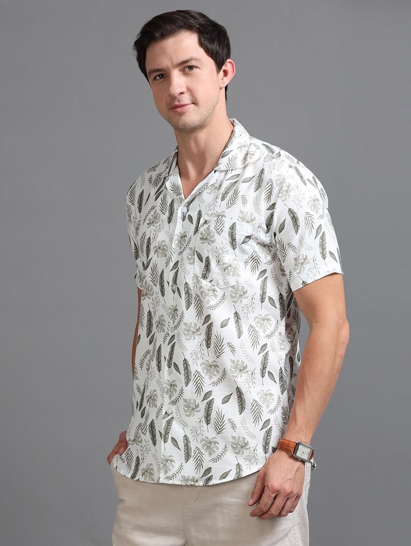 men printed short sleeve regular fit shirt - 21642811 - Standard Image - 2