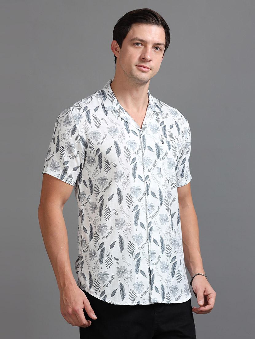 men printed short sleeve regular fit shirt - 21642812 - Standard Image - 2