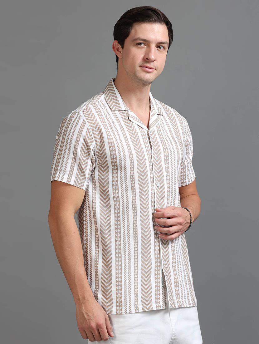 men printed short sleeve regular fit shirt - 21642822 - Standard Image - 2