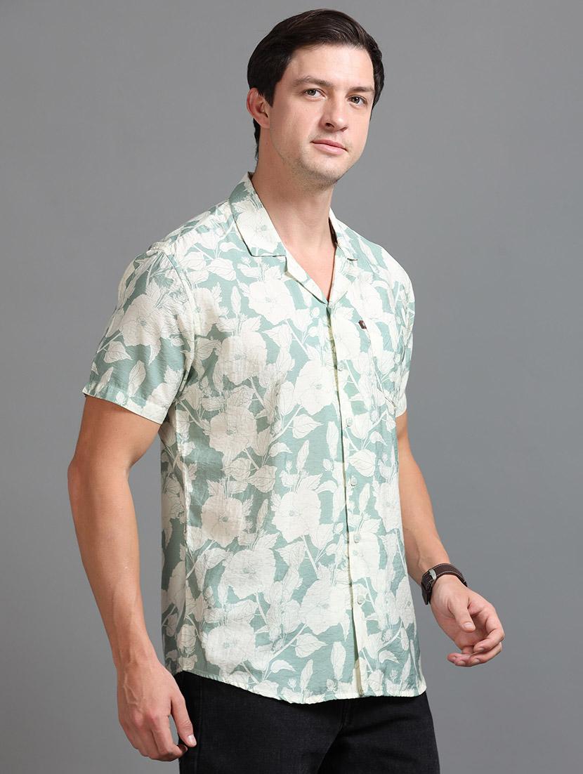 men printed short sleeve regular fit shirt - 21642832 - Standard Image - 2