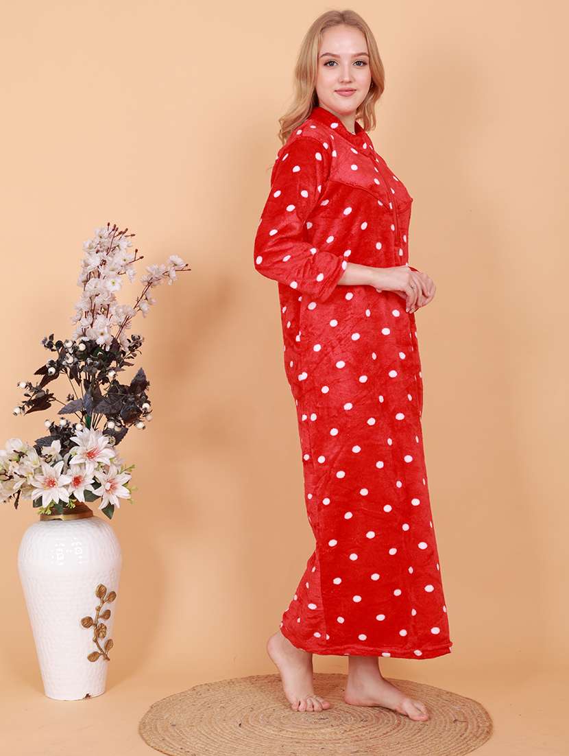 women printed long sleeves nighty - 21643087 -  Standard Image - 2