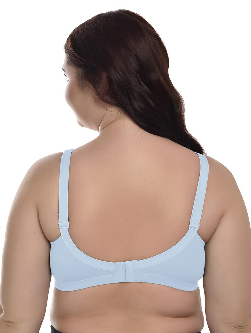 women light blue solid plus bra - 21643102 - Standard Image - 2