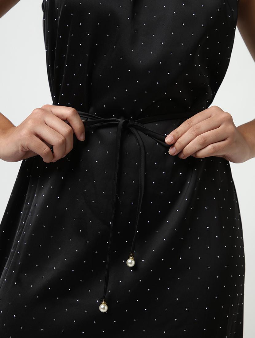 women polka doted halter neck a-line dress - 21643157 - Standard Image - 7