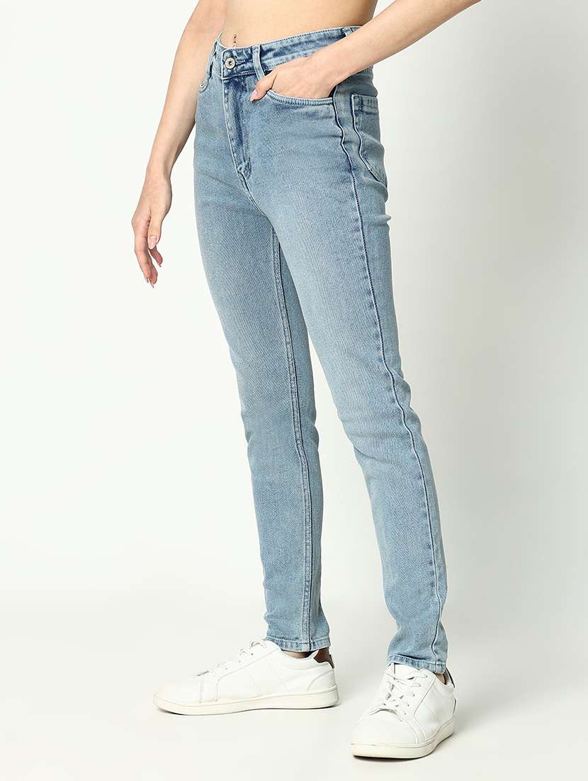 women solid high rise slim fit jean - 21643184 -  Standard Image - 2