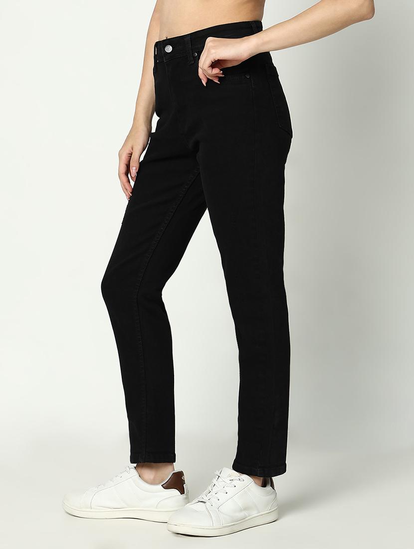 women solid high rise slim fit jean - 21643185 - Standard Image - 2