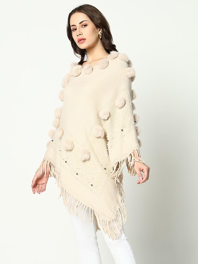 women self designed poncho - 21643205 - Standard Image - 2