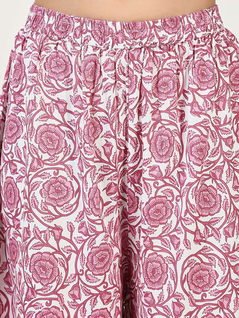 women floral printed kurta palazzo set with dupatta - 21643236 -  Standard Image - 7