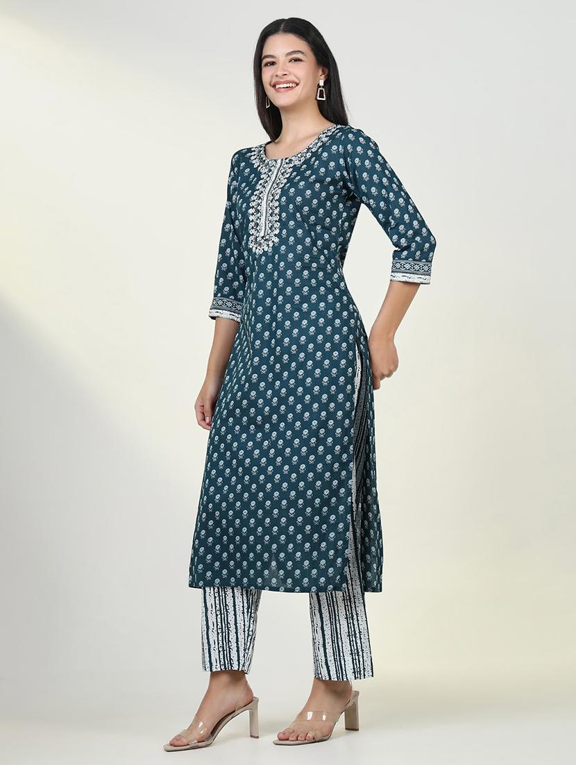 women floral printed kurta pant set with dupatta - 21643239 - Standard Image - 2