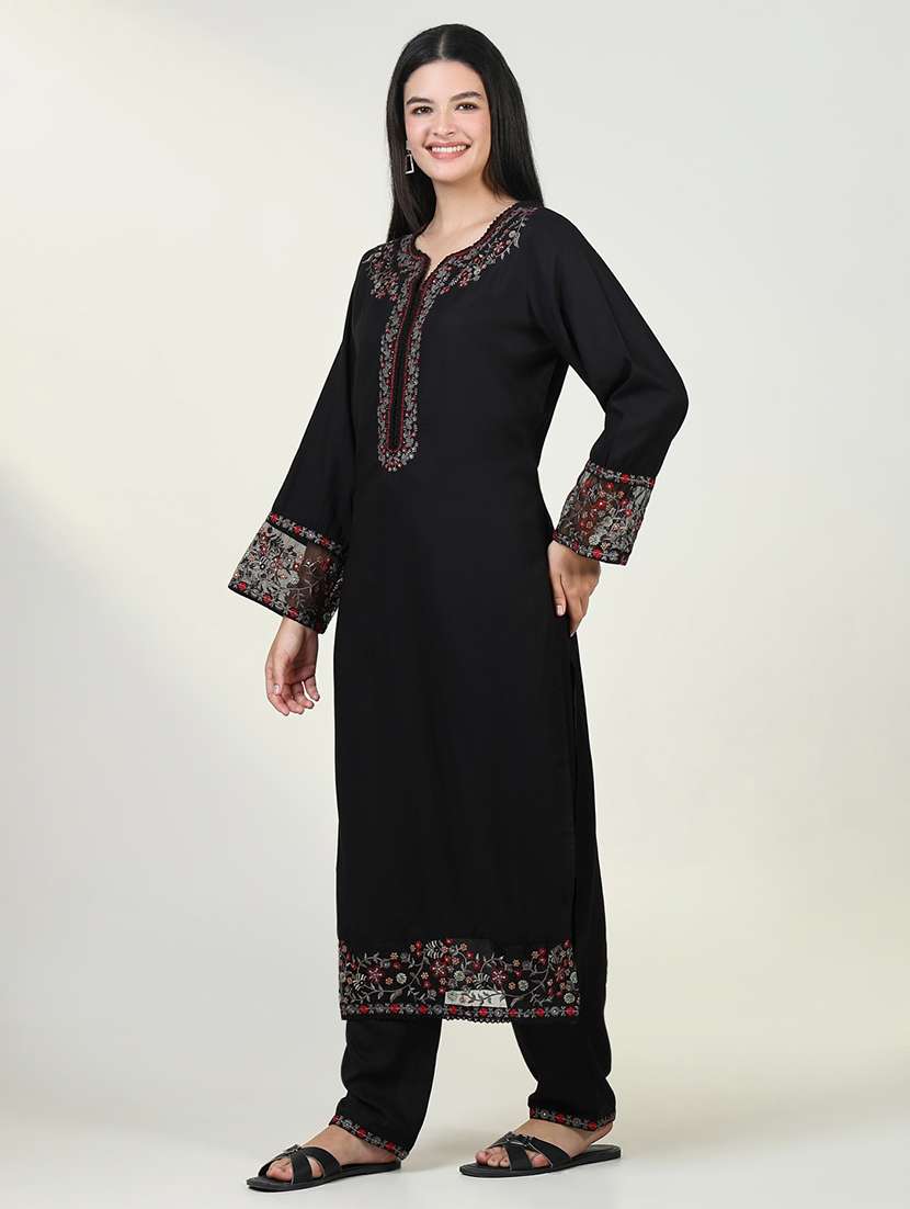 women embroidered kurta pant set with dupatta - 21643248 -  Standard Image - 2