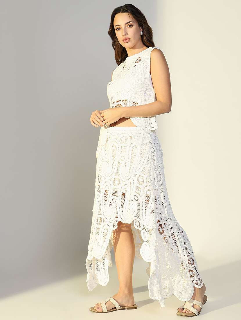 women crochet top and skirt co-ord set - 21643264 -  Standard Image - 2