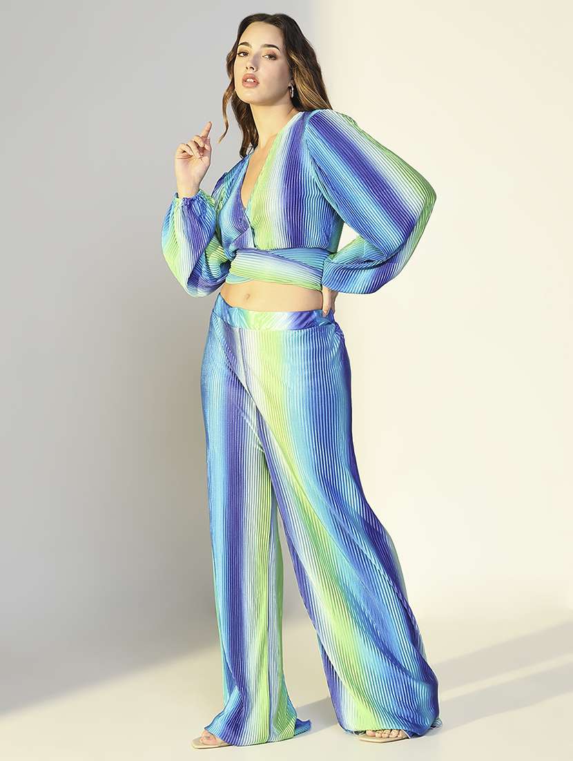 women printed top and trouser co-ord set - 21643267 -  Standard Image - 2