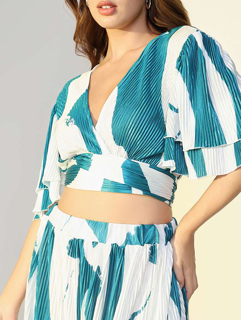 women printed top and skirt co-ord set - 21643274 -  Standard Image - 7