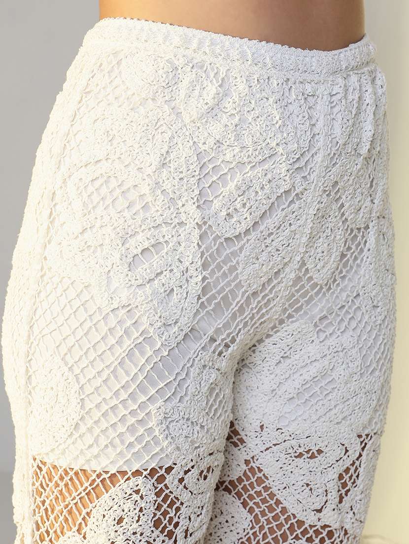 women crochet detailed top and trouser co-ord set - 21643278 -  Standard Image - 7