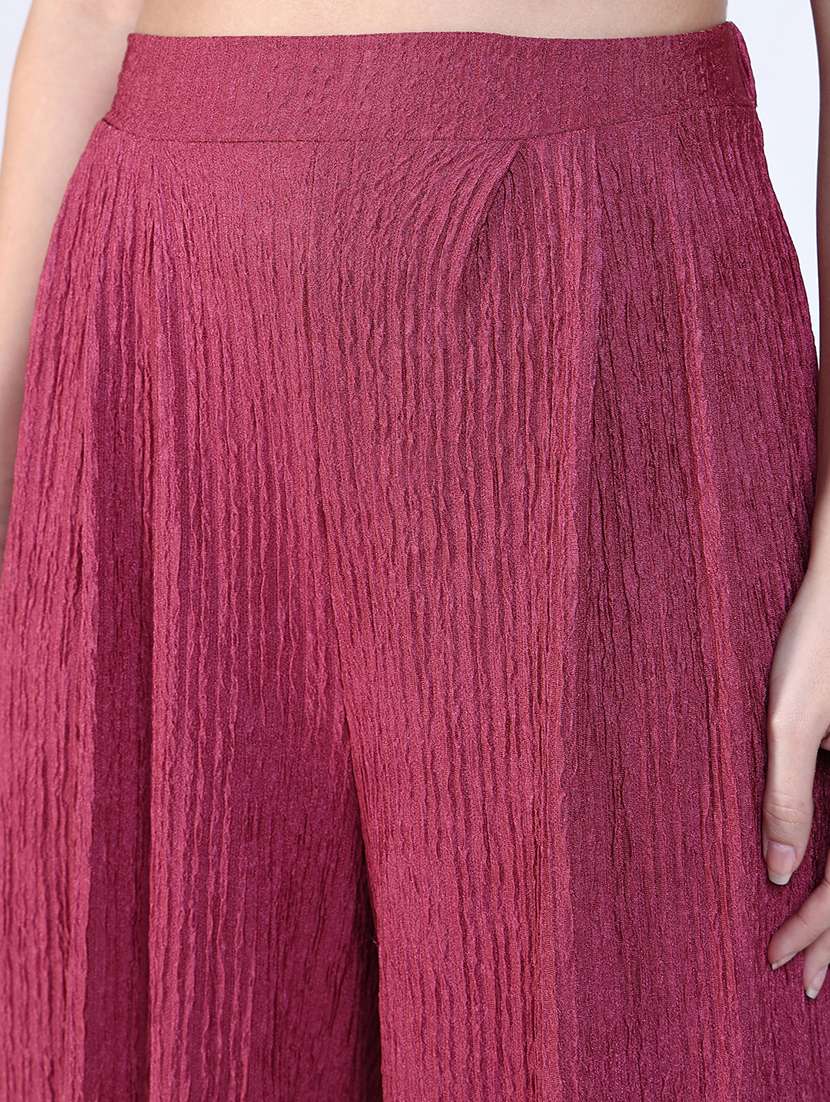 women solid top and palazzo co-ord set - 21643291 -  Standard Image - 7