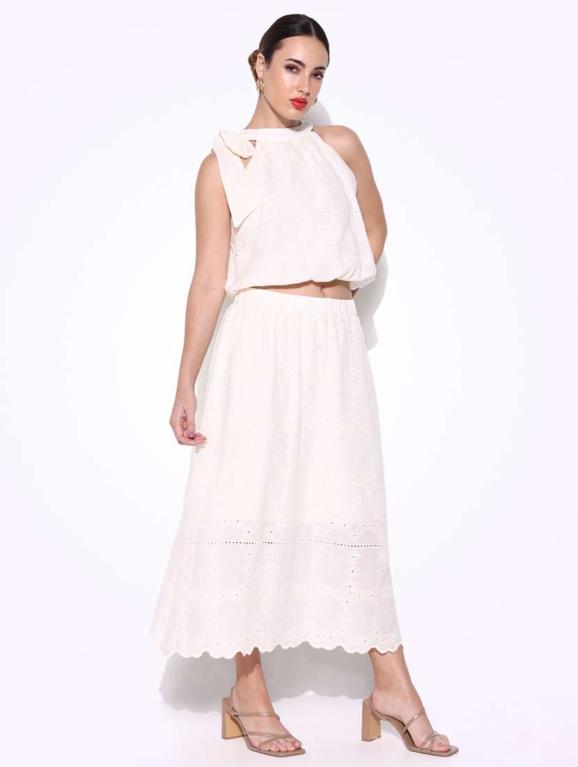 women lace detailed top and skirt co-ord set - 21643303 -  Standard Image - 2