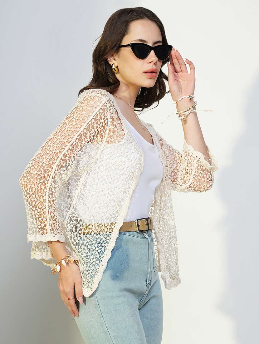 women lace detailed long shrug - 21643342 -  Standard Image - 2