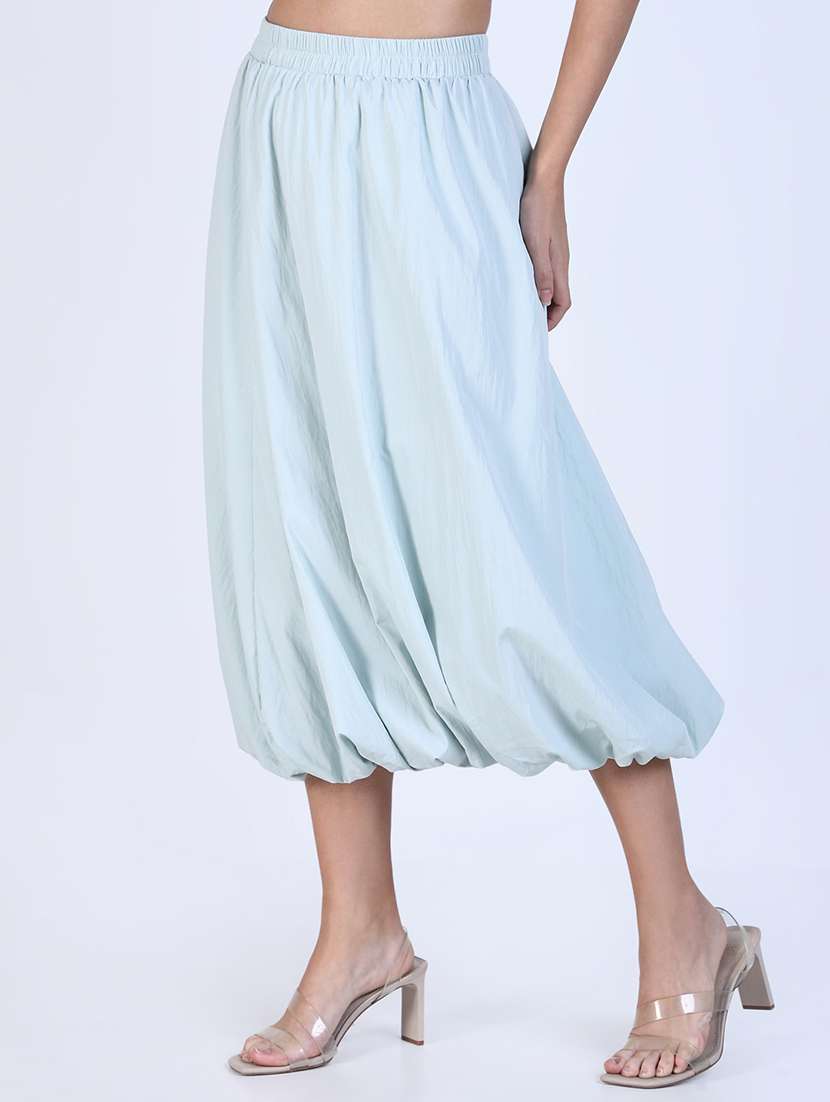 women solid high rise ballon skirt - 21643344 - Standard Image - 2