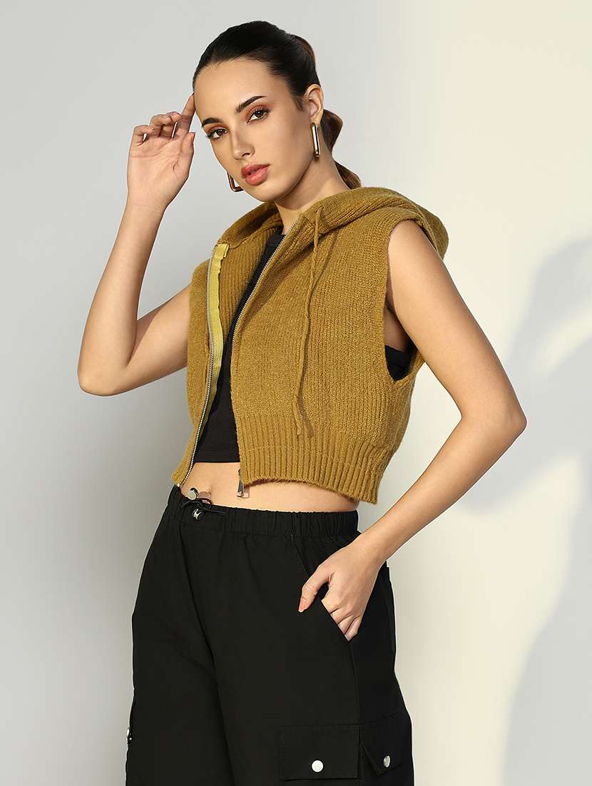 women hooded sleeveless top - 21643394 -  Standard Image - 2